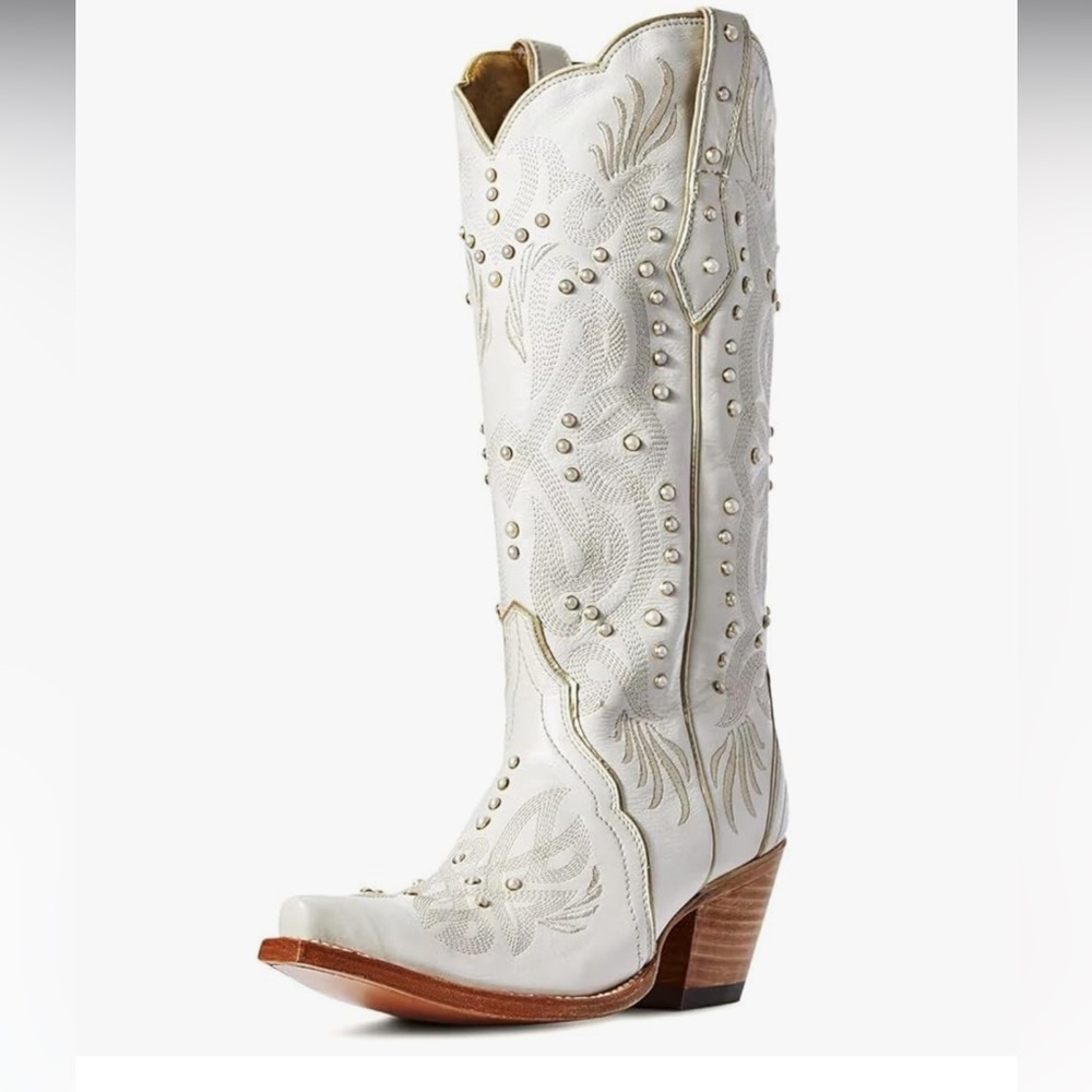 Agodor Embroidered, Pearl ,Cowboy Women’s Boots - Picture 3 of 15